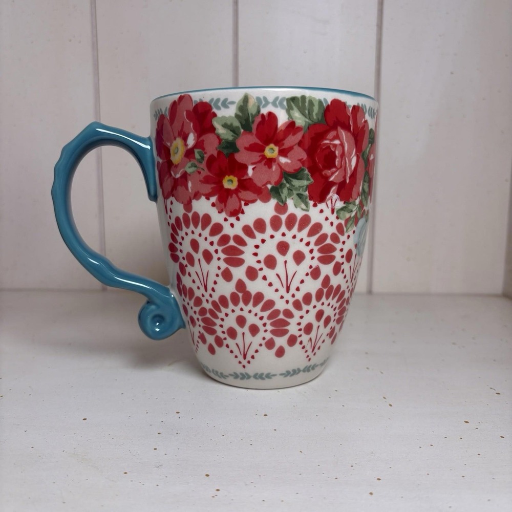 The Pioneer Women Vintage Floral 26 Oz Mug Stoneware Latte Cup‎ - Picture 4 of 12